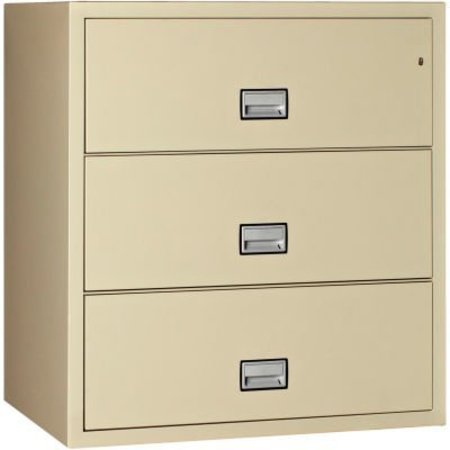 PHOENIX SAFE INTERNATIONAL Phoenix Safe Lateral 38" 3-Drawer Fire and Water Resistant File Cabinet, Putty - LAT3W38P LAT3W38P